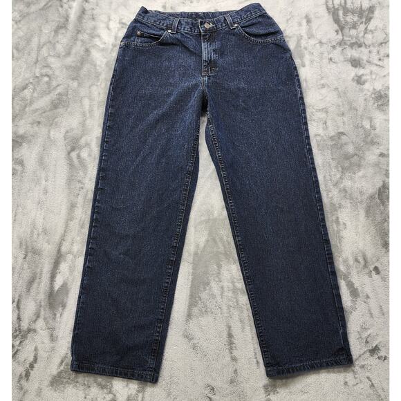 Lee Denim - Vintage Lee Jeans Womens 10P PETITE Blue Dark Wash High Rise Tapered Mom‎ Casual